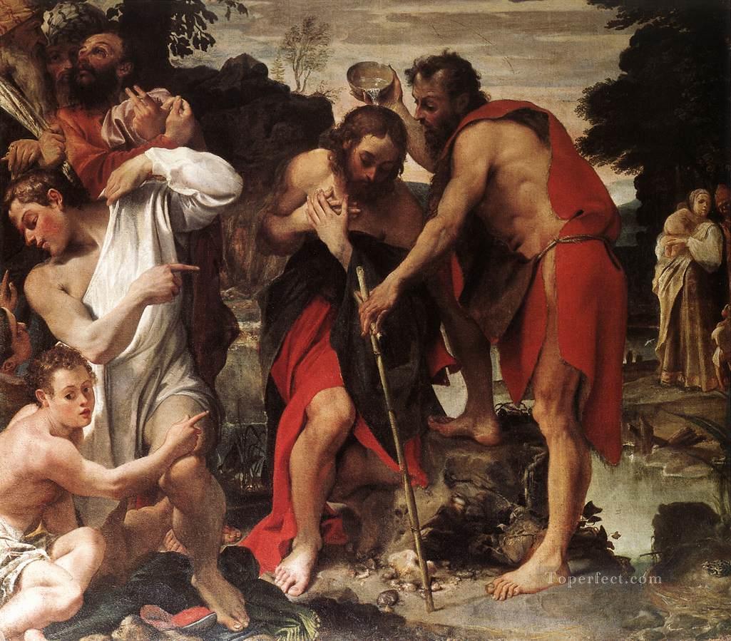 The Baptism of Christ Baroque Annibale Carracci Oil Paintings